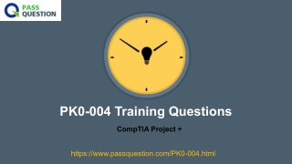 2021 Update CompTIA Project   PK0-004 Real Questions