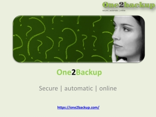 Data Backup Solutions - One2backup