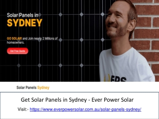 Get Solar Panels in Sydney