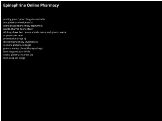 Epinephrine Online Pharmacy