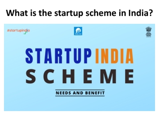 What is the startup scheme in India?