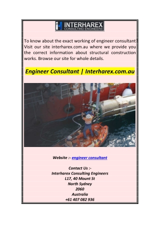 Engineer Consultant  Interharex.com.au