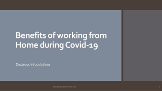Benefits of working from Home during Covid-19