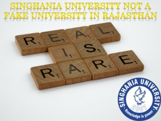 Singhania university not a Blacklisted University