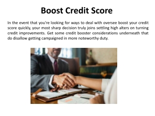 Boost Credit Score