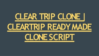 Readymade Best Clear Trip Clone Script - DOD IT Solutions