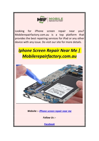 Iphone Screen Repair Near Me  Mobilerepairfactory.com.au