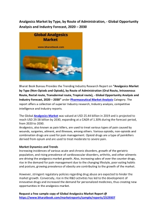 Global Analgesics Market Research Report 2020-2030