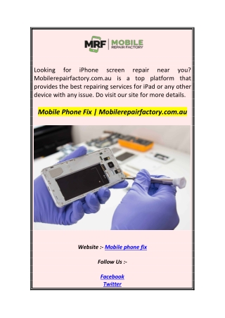 Mobile Phone Fix  Mobilerepairfactory.com.au