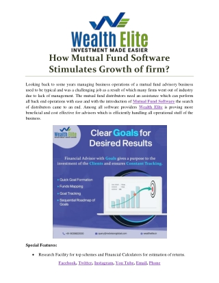 How Mutual Fund Software Stimulates Growth of firm