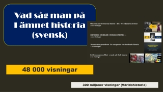 Vad med ämnet historia såg man på
