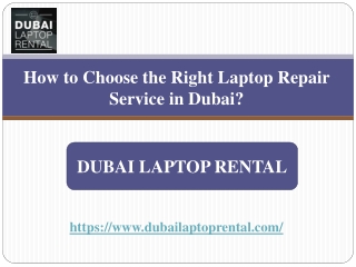 How to Choose the Right Laptop Repair Service in Dubai?