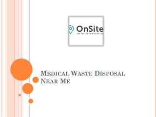 Medical Waste Disposal Near Me