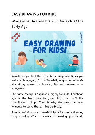 EASY DRAWING FOR KIDS!