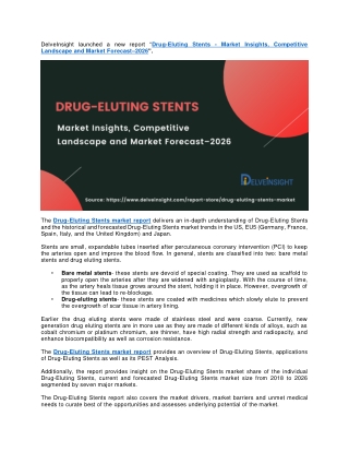 Drug-Eluting Stents Market Devices
