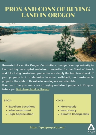 Pros and Cons Of Buying Land in Oregon