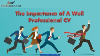 Importance of a well written CV - Careerzooom