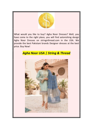 Agha Noor USA  String & Thread