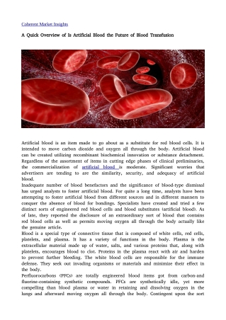 Artificial Blood2j