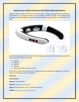Shiatsu Massage Machines