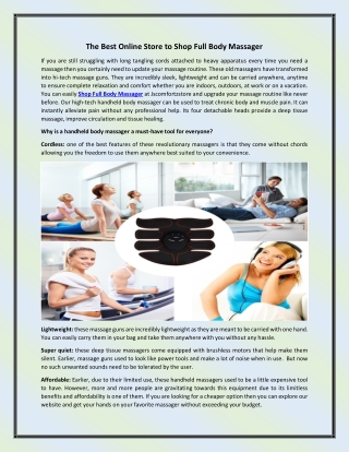 Shop Full Body Massager