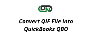 Convert QIF File into QuickBooks QBO