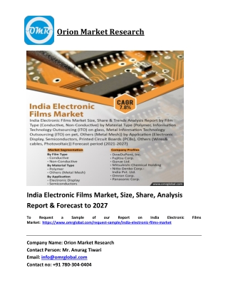 India Electronic Films Market Trends, Size, Competitive Analysis and Forecast 20