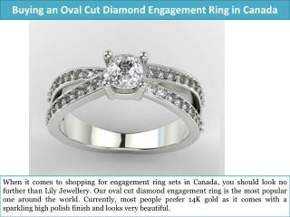 Buying an Oval Cut Diamond Engagement Ring in Canada