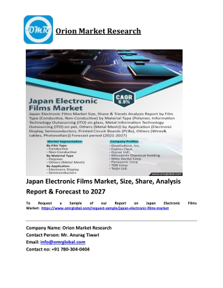 Japan Electronic Films Market Trends, Size, Competitive Analysis and Forecast 20