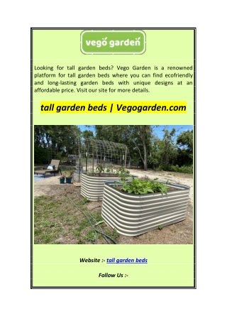 tall garden beds  Vegogarden.com