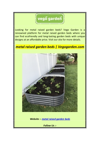 metal raised garden beds  Vegogarden.com