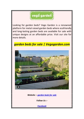 garden beds for sale  Vegogarden.com