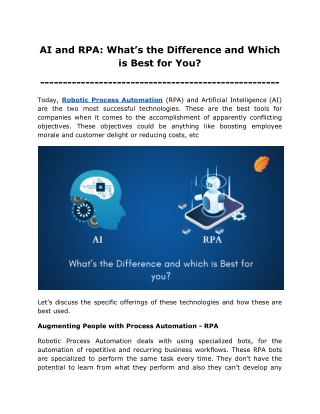 AI and RPA_ What’s the Difference and Which is Best for You_