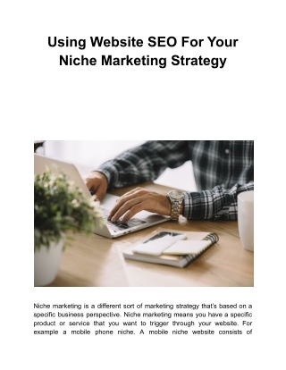 Using Website SEO For Your Niche Marketing Strategy