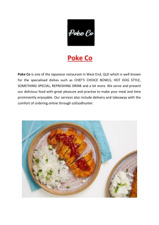 5% Off - Poke Co Japanese Restaurant Menu West End, QLD