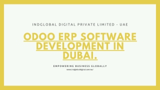 Odoo ERP Software Development in Dubai.