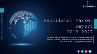 Ventilator Market growth, share, demand, business analysis