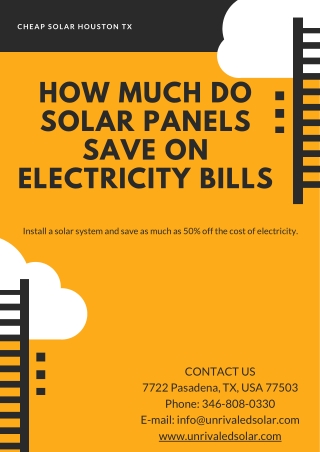 How much do solar panels save on electricity bills | Residential Solar Supplier