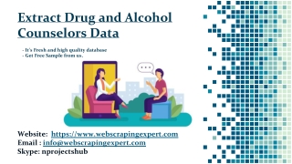 Extract Drug and Alcohol Counsellors Data