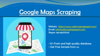 Google Maps Scraping