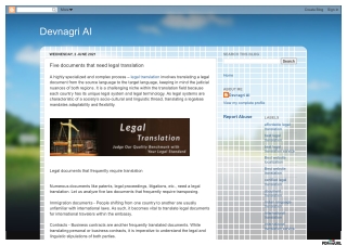 Five documents that need legal translation