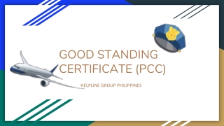 GOOD STANDING CERTIFICATE (PCC)