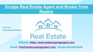 Scrape Real Estate Agent and Broker from Realtor