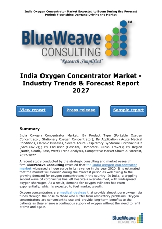 India Oxygen Concentrator Market