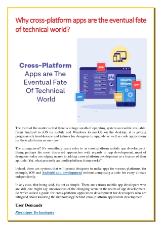 Why cross-platform apps are the eventual fate of technical world