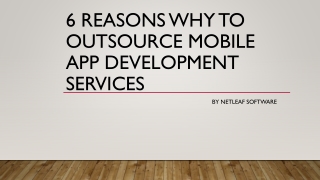 6 Reasons Why to Outsource Mobile App Development