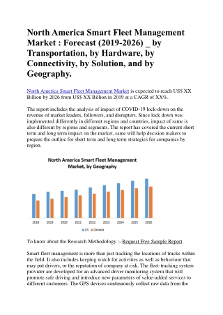 North America Smart Fleet Management Market