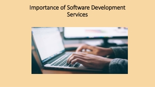 Importance of Software Development Services