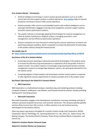 AI in Aviation Market