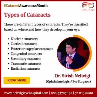 Types of Cataract - Best Eye Hospitals in Bellandur - Nelivigi Eye Hospital